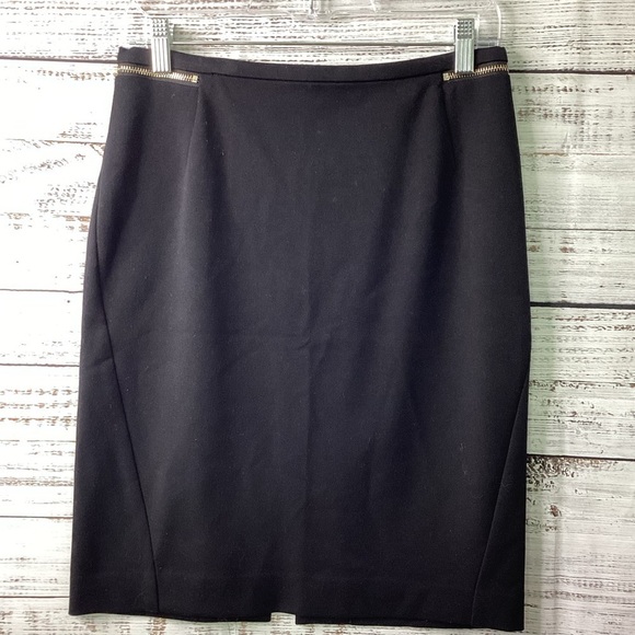 H & M SIZE 8‎ BLACK PENCIL SKIRT WORK GUC - Picture 3 of 10